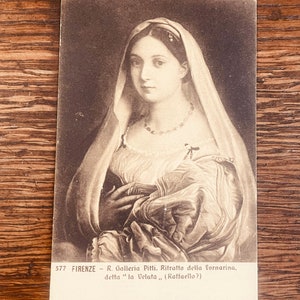 AG10, Antique 1900s Kunst Postkarte, Fine Art Gemälde, Porträt einer jungen Frau, Ny Künstler Raphael