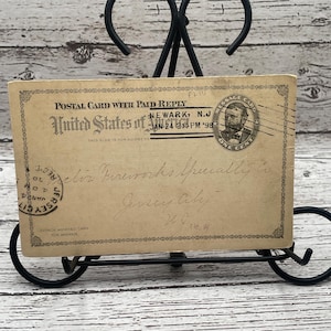 USPC20G, antigua, década de 1800, desplegable, tarjeta postal de EE. UU., 1 centavo, J H Schaff, The Fidelity Ans Casualty Co