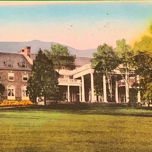 HC52G, Vintage handkolorierte Postkarte, The Mimslyn, Hotel Of Distinction, Luray, Virginia