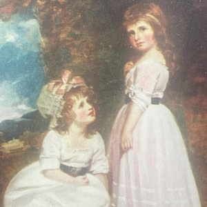 AG137G, cartolina antica di belle arti, pittura di belle arti, i bambini di Beckford, artista George Romney, Arthur Jaffe Heliochrome Co