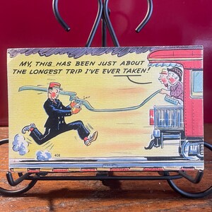 OH5G, Vintage, Old Humor, Post Card, My, This Has been Just About The Longest Trip Ive Ever Taken