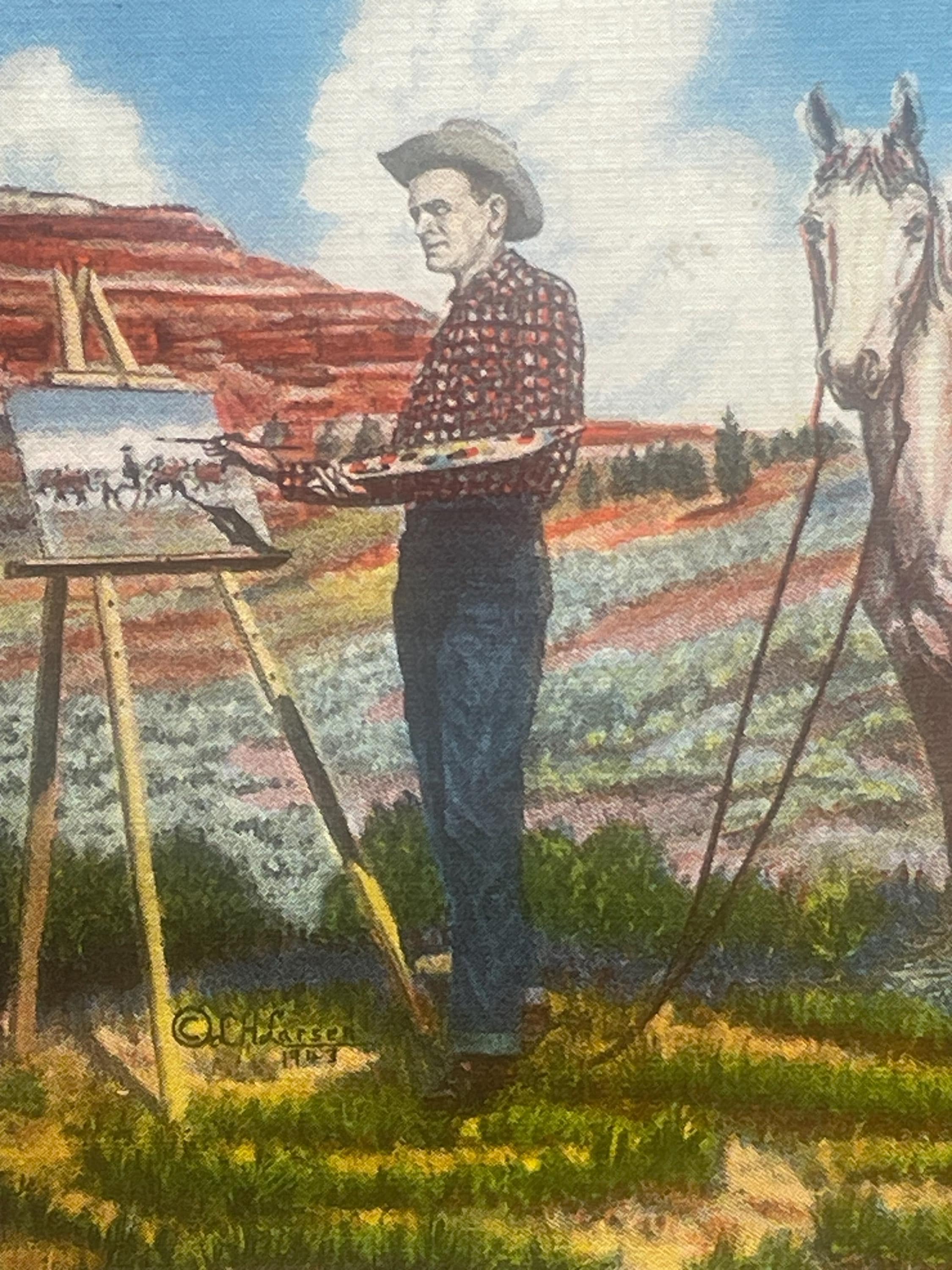 AG178G, Antique Fine Arts Postcard, the Cowboy Artist, L H Dude