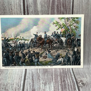 Gettysburg Postcard: General Meade, F.A. Wendroth Art (1907-1914) AG126G