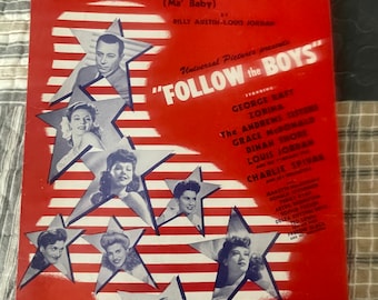 1944, Vintage, Musical, Sheet Music, Is You Is, Or Is You Aint, Follow The Boys, Austin, Jordan, Leeds Music, USA