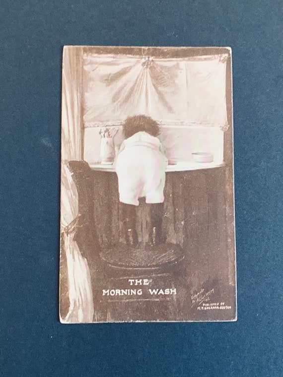 Antique Humor Postcard The Morning Wash Early Divided Back