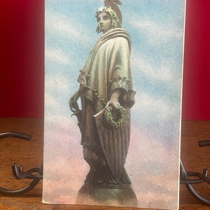 AG108, Antiquités, Carte postale d'art, Sculpture d'art, Liberté armée, Dôme de la capitale, artiste Crawford