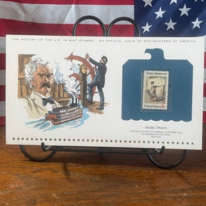 Geschiedenis van Amerikaanse muntzegels, uitgegeven op 13 oktober 1972, Mark Twain, uitgave van Postmasters Of America
