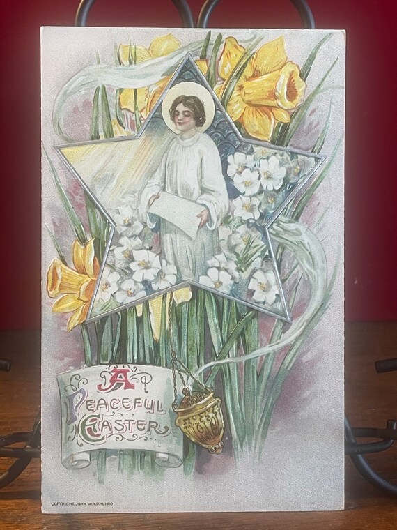 Antique Postcard easter (JAS) Antique Postcard easter (JAS)