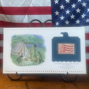 Storia dei francobolli nuovi degli Stati Uniti, emessi il 24 luglio 1962, fondazione delle Girl Scouts of America, emissione di Postmasters Of America