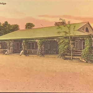 Vintage Hand farbige Virginia, Postkarte, die Lodge, endlose Kavernen, Neumarkt, Albertype, G