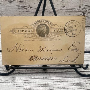 USPC13G, antico, 1800, cartolina postale degli Stati Uniti, 1 centesimo, R A Burnett, commerciante di commissioni di produzione