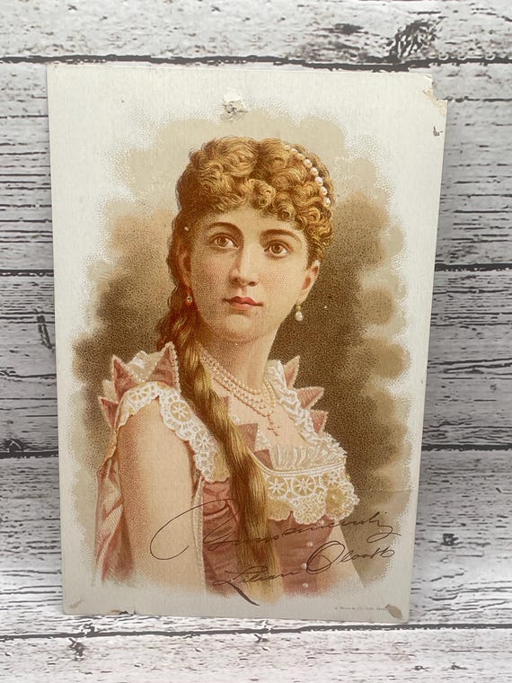 5X9, Victorian Trade Card 1800s, the Distinguished Tragedienne