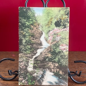 HK39G, PENNSYLVANIA, Vintage, handkolorierte Postkarte, obere und mittlere Falls, bei Buck Hill Falls