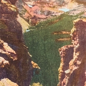 Vintage 1940s View Postcard, Rock Window, Trail Ridge Road, Rocky Mountain National Park, Colorado