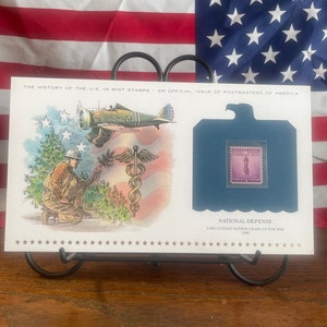 Geschiedenis van Amerikaanse muntzegels, uitgegeven op 16 oktober 1940, Nationale Defensie, uitgave van Postmasters of America