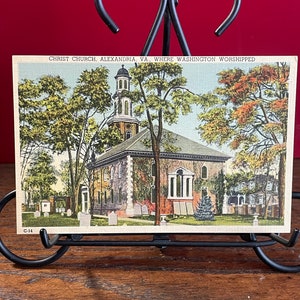 VW47G, VIRGINIA, Vintage View, Postcard, Christ Church, Alexandria, Capitol Souvenir Co