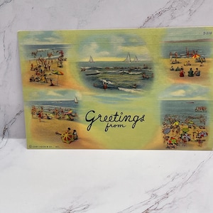 ヴィンテージ、「Greetings From」ポストカード、Curt Teich、GT4G