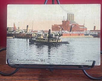 VW21G, Vintage, Ansicht, Postkarte, Water Front, Baltimore, Md, Leighton Valentine Pub, U S A