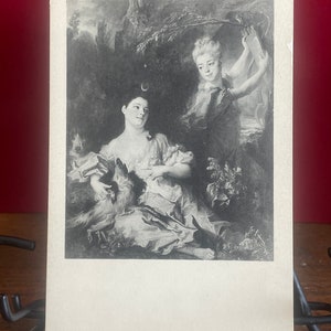 AG64G, Antique Fine Arts Postcard, Fine Art Painting, Portraits Of Two Ladies, Artiste Nicholas de Largilliere, New York Historical Society