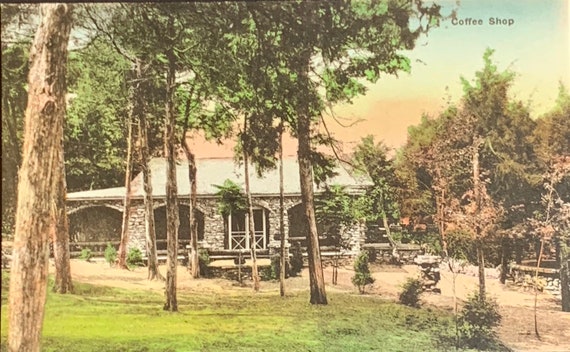 HC67G, Vintage Hand Colored Virginia Postcard, the Coffee Shop
