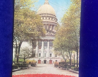 Vintage Madison Wisconsin, Postcard: State Capitol, 6X9