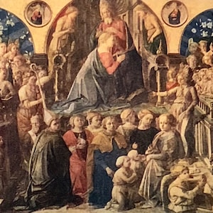 Carte postale des beaux-arts antiques, Peinture d’art, Le Couronnement de la Vierge, Artiste Filippo Lippi, Florence, Galerie des Offices