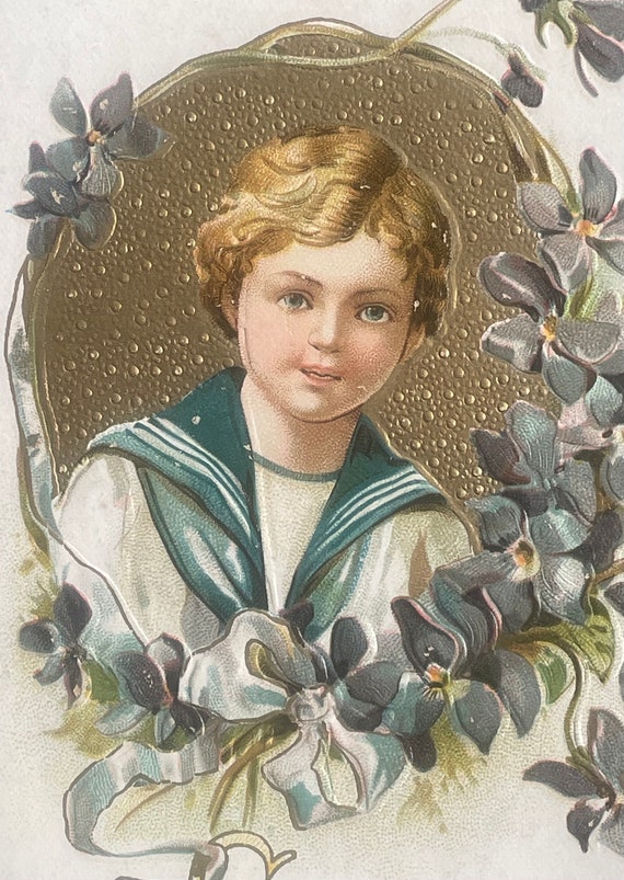 GT39G, Antique, Lightly Embossed, Greetings, Postcard, A GT39G, Antique, Lightly Embossed, Greetings, Postcard, A