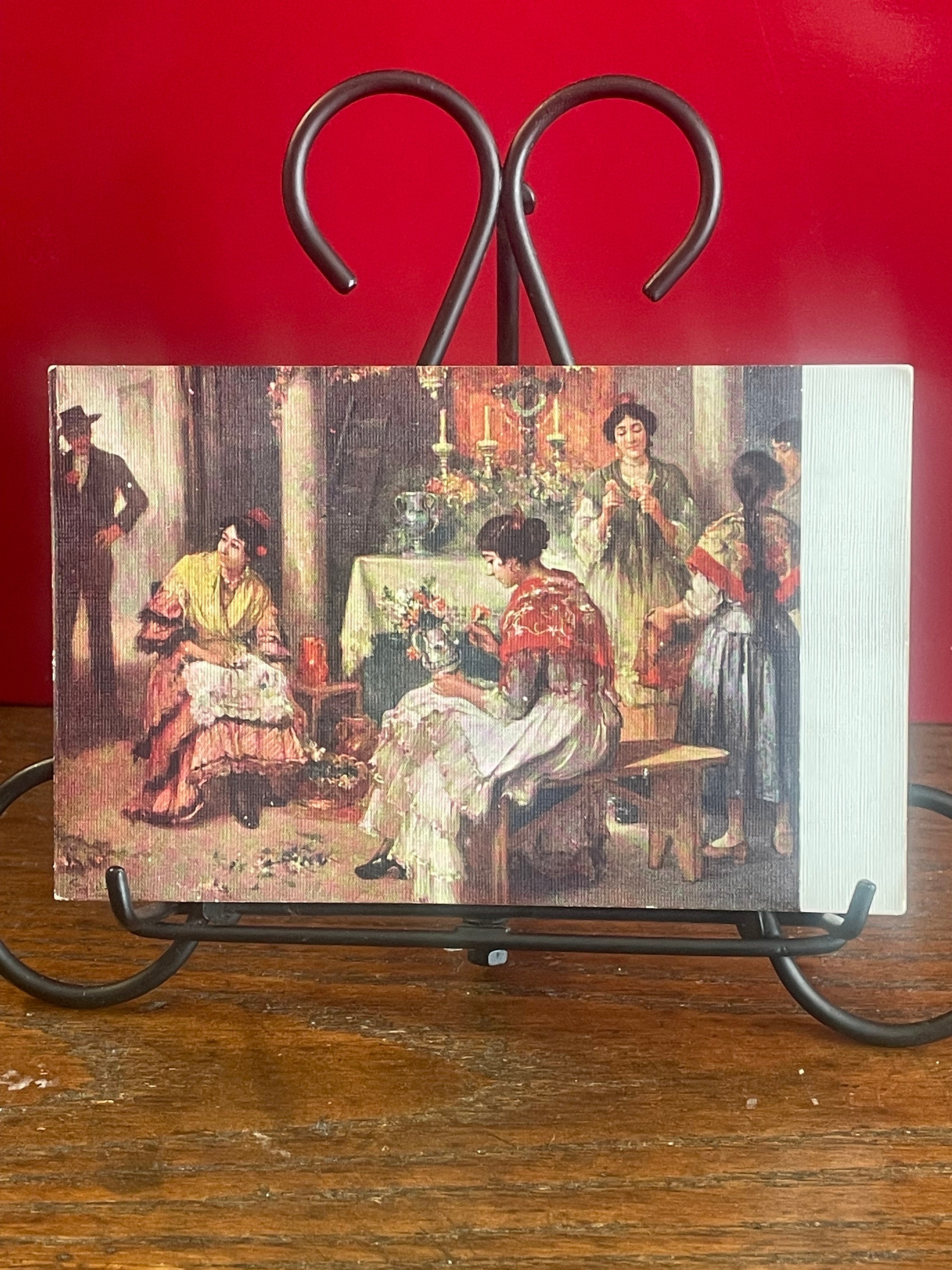 AG118G, Vintage Fine Arts Postcard, Fine Art Painting, Arranging