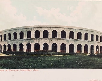 1907 Antyczna pocztówka widokowa, Haverhill, Massachusetts, Stadion w Harvard, Cambridge, Massachusetts, Niepodzielony tył karty