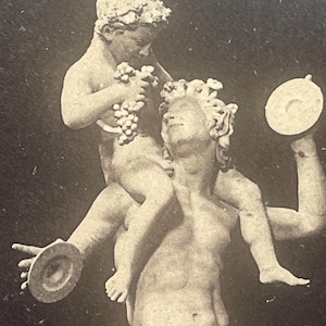 AG190G, Sculpture beaux-arts, Dionisio et Satiro, Trampetti e Migliaccio, Rome Italie