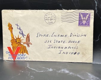 Andra världskrigets patriotiskt omslag "Vidare till seger för friheten!" 1946