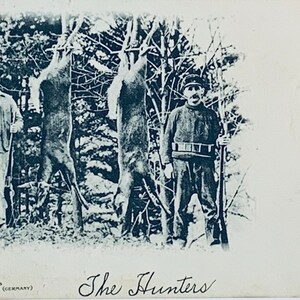 Vintage Fine Arts Postcard, Fine Art Photo, THE HUNTERS, Niepodpisany fotograf, Podzielony tył, Opublikowany
