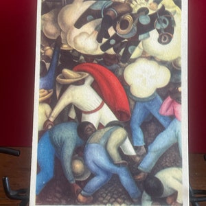 AG68G, Antique Fine Arts Postcard, Fine Art Painting, Quema De Los Judas, The Burning Of Judas, Mexique