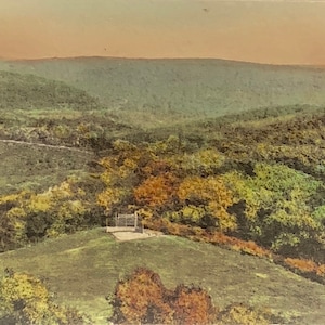 Vintage Hand farbige New York Postkarte, Erholung Feld, St Anthonys National Shrine, Graymoor, G