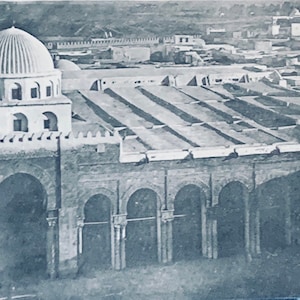 Cartolina antica vista foto, Kairouan, Panoramica, Primi Diviso Indietro