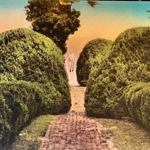 HC59G, handkolorierte Virginia Postkarte, Ash Lawn, Haus von James Monroe, Virginia, Alberttype