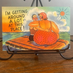 OH14G, Vintage, Old Humor, Post Card,  Im Getting Around a Lot At This Place, ColourPicture Publication, USA