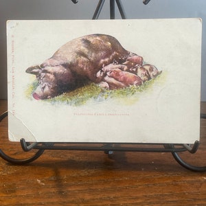 AG89G, Antike Kunstpostkarte, Kunstmalerei, Erfüllung familiärer Pflichten, M Rieder Verlag