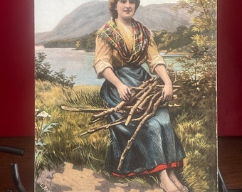 AG57G, RESERVED MARIA Antique Fine Arts Postcard, Fine Arts Painting, Fair Mary My Treasure, By L Anthony, Wonderful Vintage Post Card