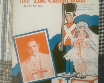 1932, Antique, Sheet Music, The Wooden Soldier And The China Doll, Don Pedro, Newman, Jones, Leo Feist Inc, NY