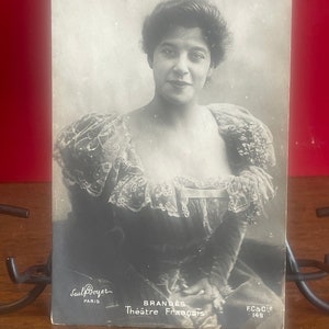 PO19G, Antiek, Portret, Ansichtkaart, Brandes Theatre, Frankrijk, Mooie dame, Foto van Saul Boyer