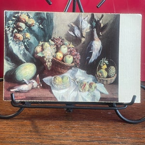 AG80G,,Antik, Kunst Postkarte, Kunst Malerei, Still Gemälde Von Schönen Obst, Künstler Signiert