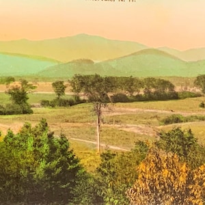 Jahrgang Hand farbige Postkarte, Mount Washington in New Hampshire, Intervales, Intervale
