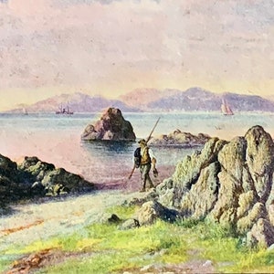 Cartão postal antigo de belas artes, pintura de belas artes, Chicoree A La Bergere, Emile Bonzel, Haubourdin