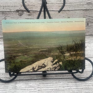 HC70G, Vintage, PENNSYLVANIA, handkoloriert, Postkarte, Vogelperspektive, McConnellsburg Von Lovers Leap, Tuscarora Gipfel, Lincoln, Alberttype