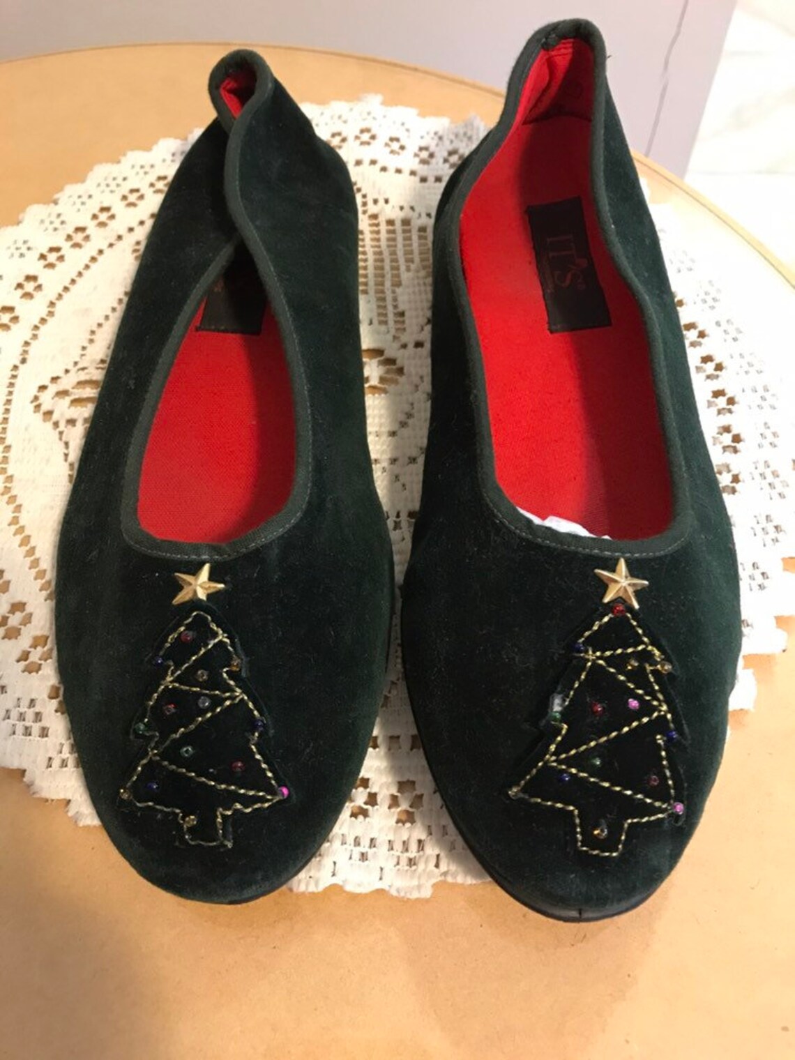velvet christmas flats