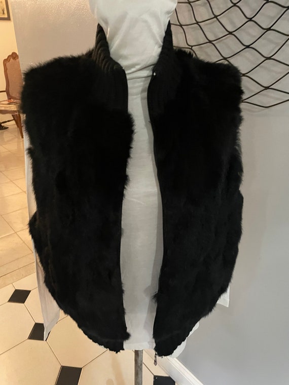 Rabbit fur vest by STYLE size Large