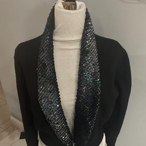Knit black sweater with sequins size Medium/Large