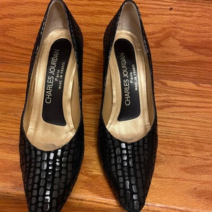 Charles Jourdan black pumps , made in France size 8