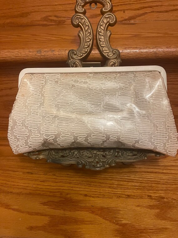 1950s/60's  Vintage Clear Plastic Clutch Purse wi… - image 2